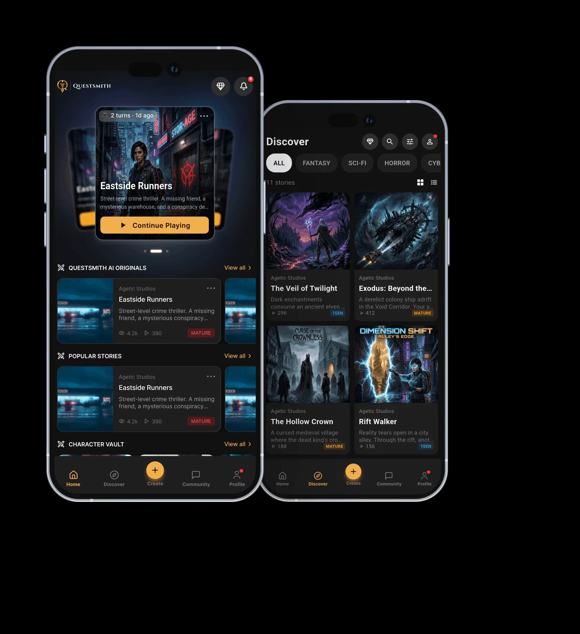 Questsmith app on mobile