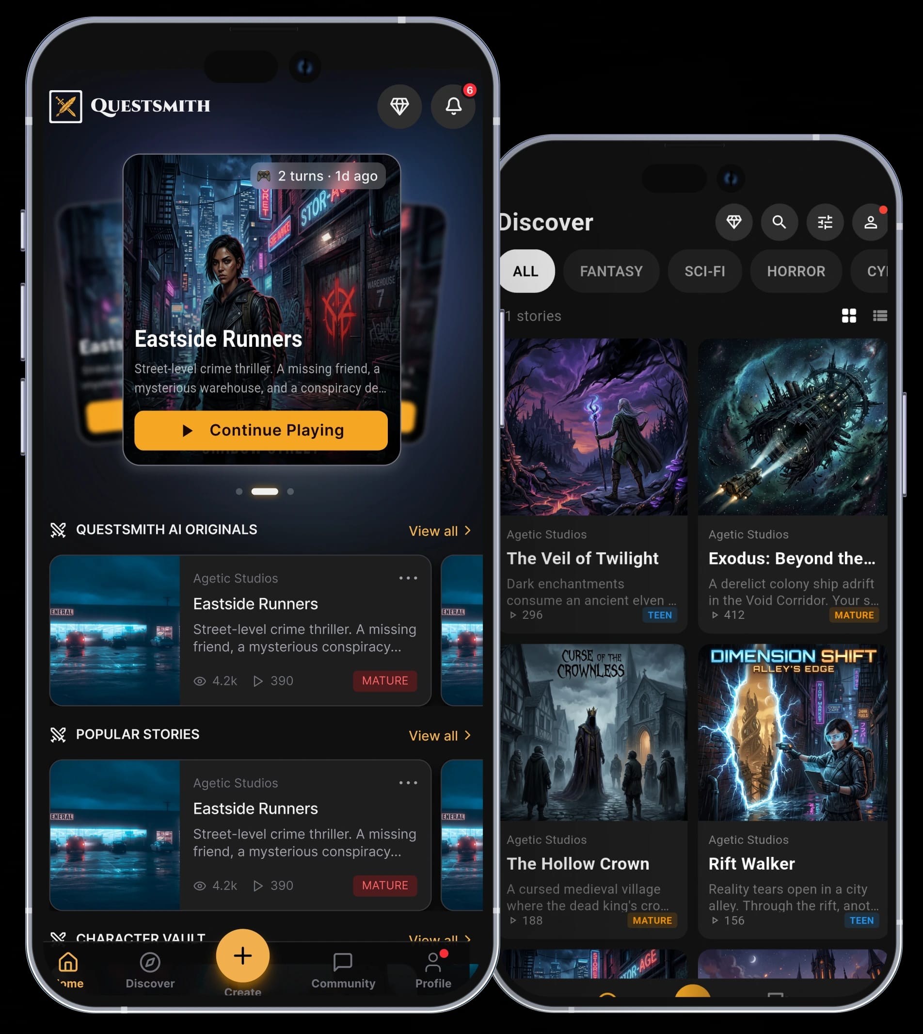 Questsmith app on mobile